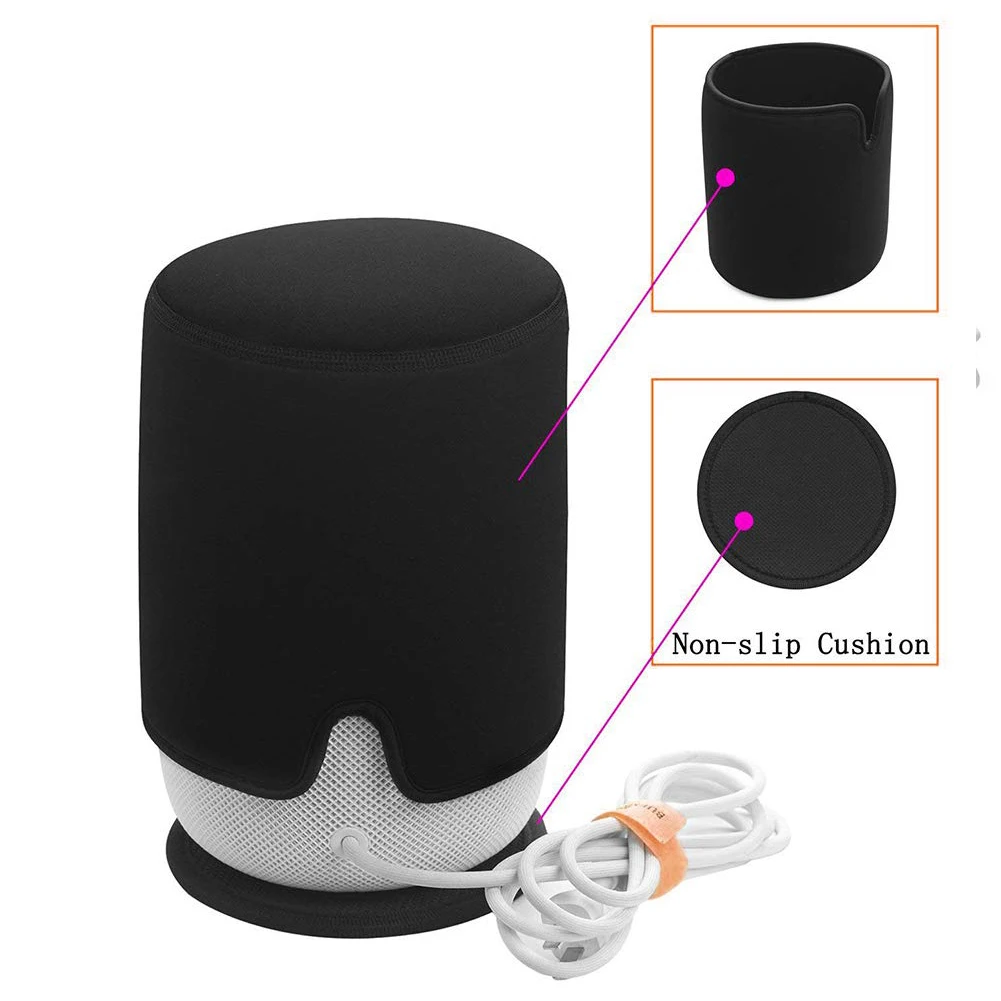 Черный Противоскользящий Bluetooth для ежедневного использования Мягкий защитный чехол для хранения Keep Clean чехол для динамика набор аксессуаров коврик для HomePod