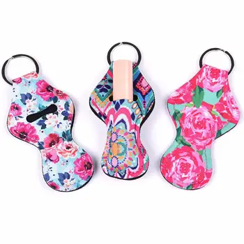 

Fashion Lip Balm Holder Keychain Neoprene Chapstick Keychain Holder Party Gift Lipstick Case Protective Covers Portable