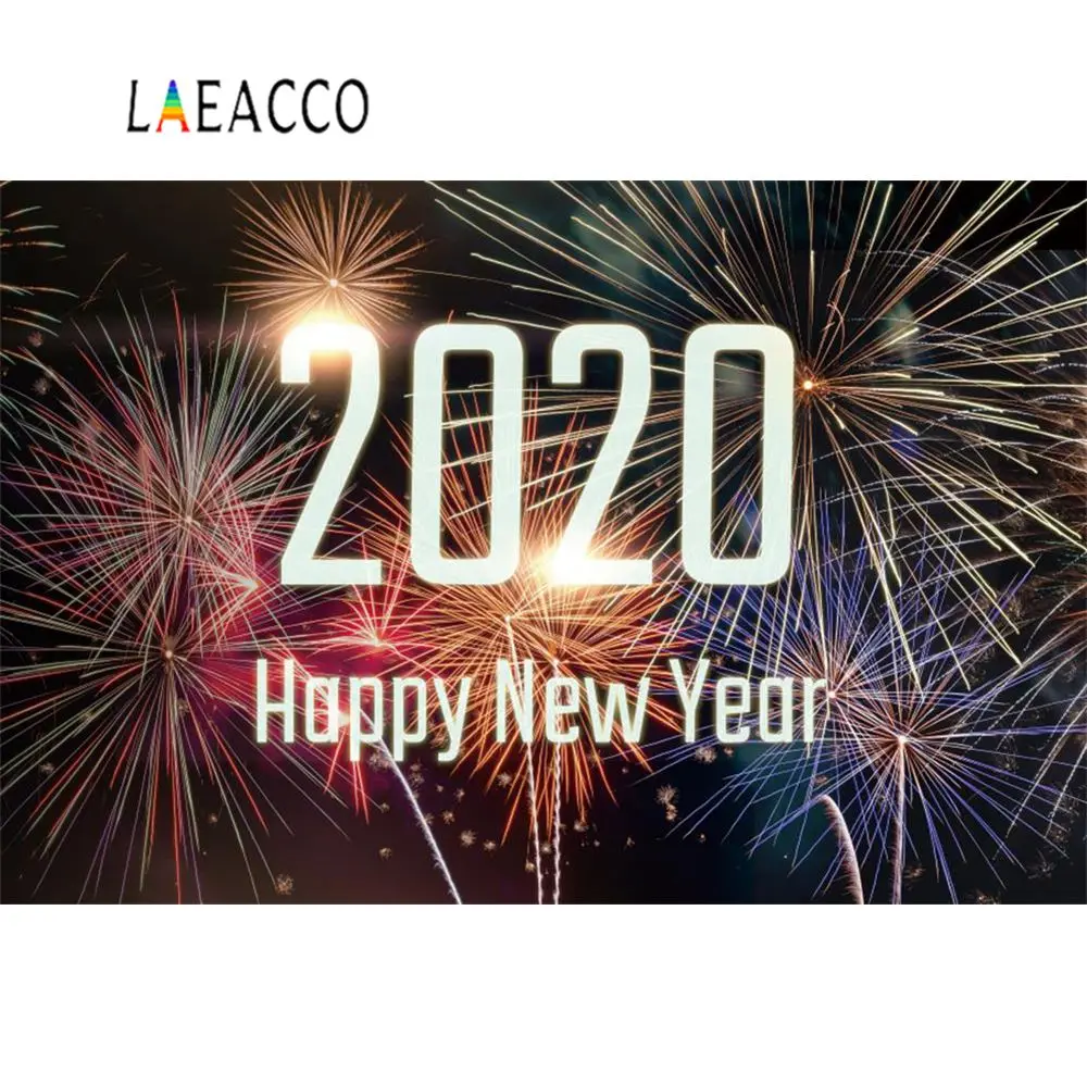 Laeacco счастливый новый год 2020 вечерние фестиваль Фейерверк живописный Фотофон
