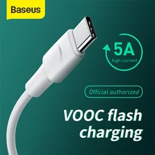 Baseus VOOC Caricatore USB Cavo C Per OPPO Trovare x2 Pro di Tipo C Cavo Per OPPO Reno 2 3 4 pro Realme 6 Kabel USB C Cavo USB Tipo C