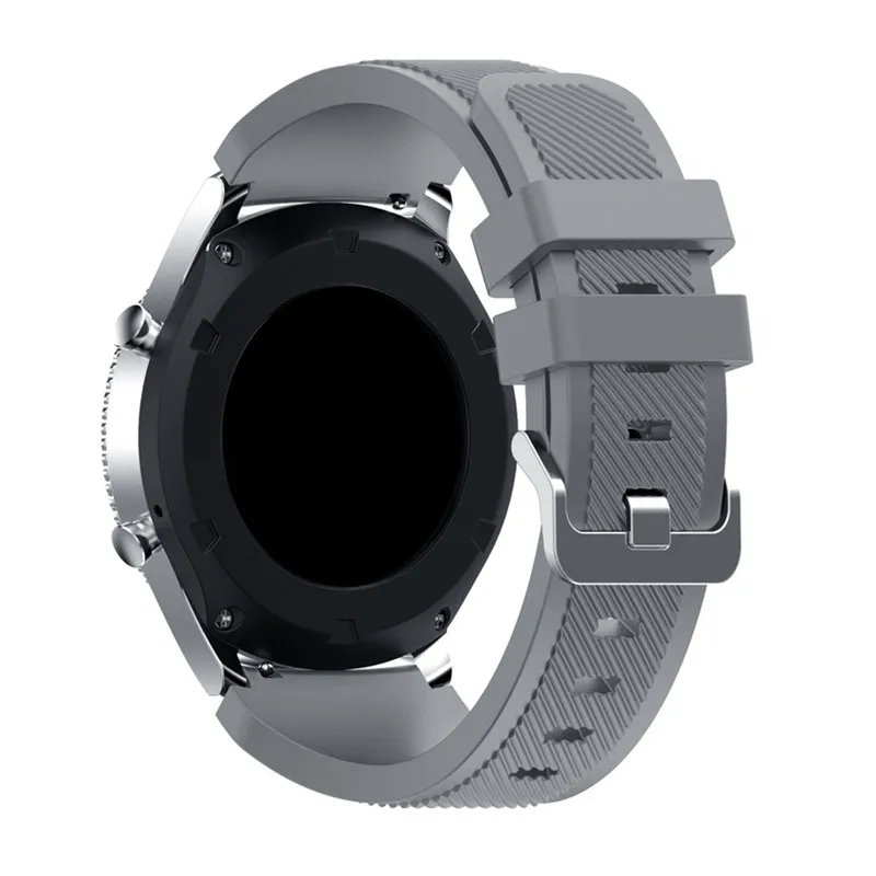 gray galaxy watch active 2 strap For Galaxy watch 46mm 42mm active 2 40mm 44mm Samsung gear S3 Frontier strap amazfit bip 22mm 20mm - Цвет ремешка: gray