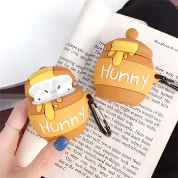 

For Apple AirPods 1 2 Honey Pot 3D Cartoon Case for Airpods Charging Box Soft Silicone Earphone Protective Cover for Airpods 2