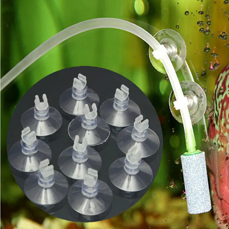 10Pcs x Aquarium Fish Tank Suction Cup Sucker For Air Line Tube Hose Pump