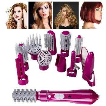 

Multifunctional Hot Air Comb Hair Blower 10 in 1 Hair Dryer Hair Curling Straightening Styling Tools Creating Various Styler