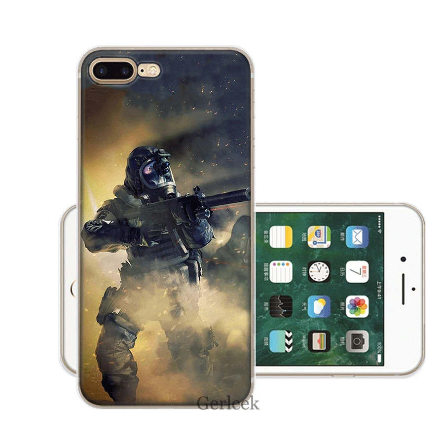 Чехол для мобильного телефона iPhone 11 Pro 6 6s 7 8 P Lus iPhone XR X XS Max 5 5S SE Shell Rainbow Six Siege operation черный Жесткий Чехол для льда