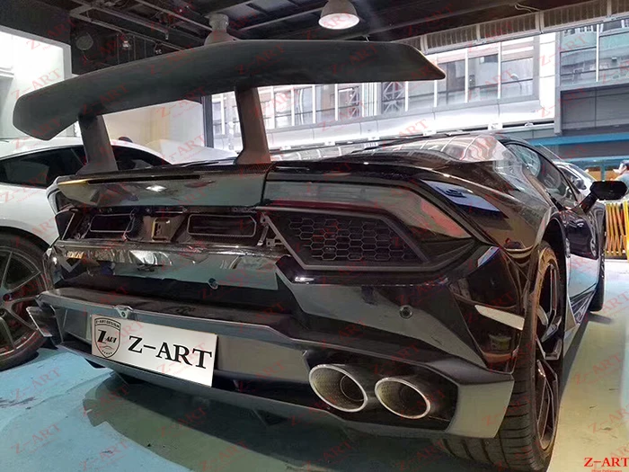 Z-ART performance carbon fiber rear spoiler for Lamborghini Huracan carbon fiber rear wing+ deck lid for Lamboghini LP610 LP580