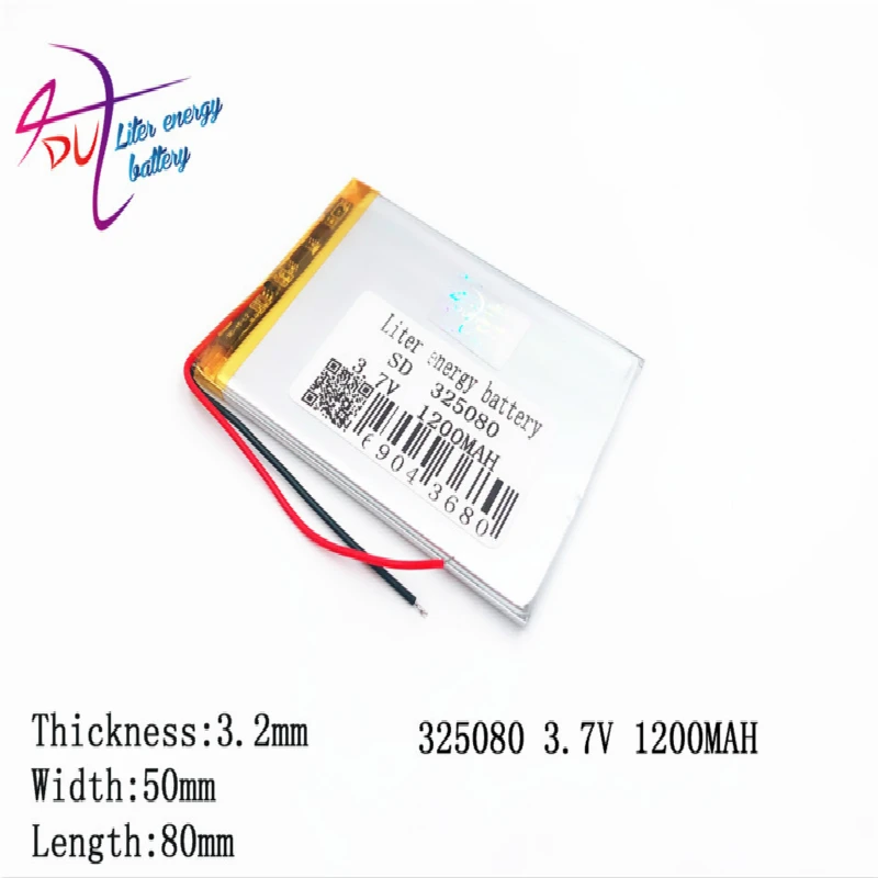 1200MAH 3,7 V 325080 305080 PLIB; полимерная литий-ионная/литий-ионная батарея для gps, mp3, mp4, dvd, bluetooth, модель мобильного bluetooth