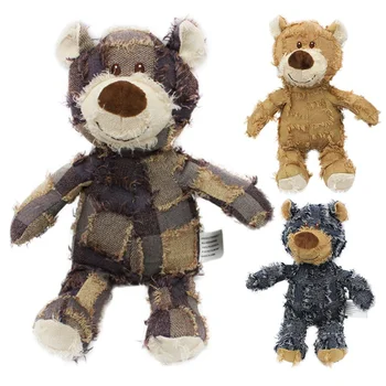 

Squeaky Fun Dogs Animal Shape Toys Gift Set Stuffed Plush Cute Bear for Dogs Chew Squeaker Dog Training Toys