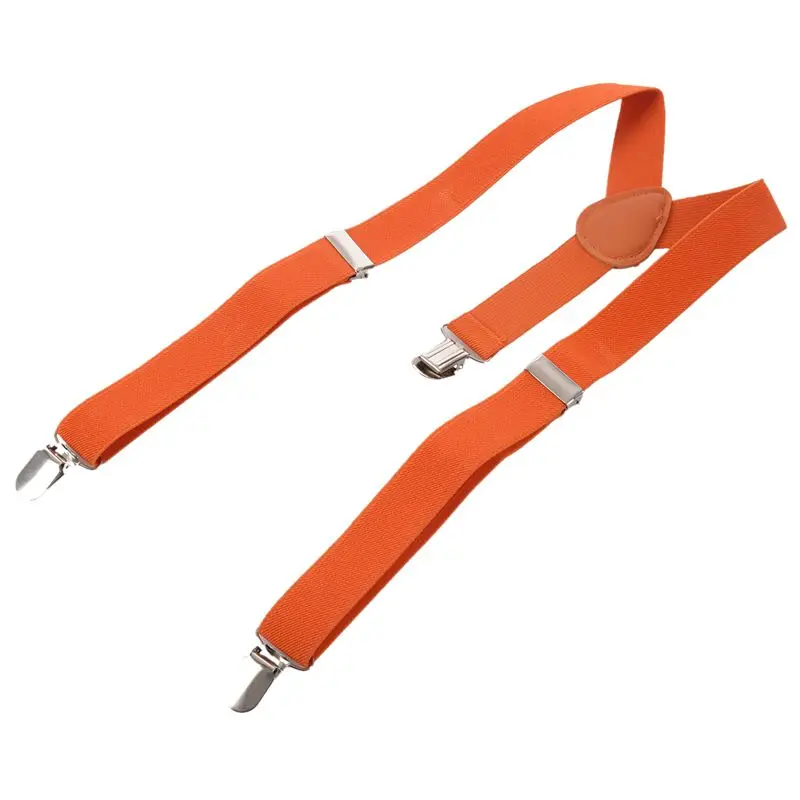 Детская заколка для девочек и мальчиков, эластичные регулируемые подтяжки с милым галстуком-бабочкой оранжевого цвета