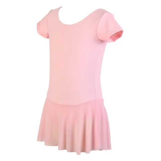US $6.59 Children's Girls Concise Round Collar High-elastic Ballet Dancewear Fitness Body Building Dress Gym