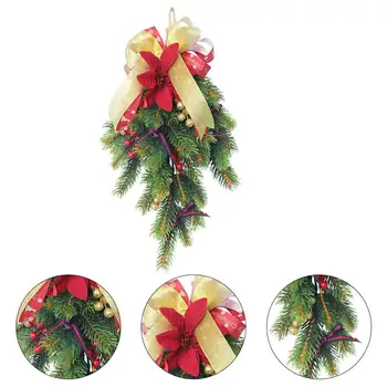 

Christmas Tree Christmas Decoration Bow Ribbon Pendant Pine Branch Pendant for Party Decoration Festival