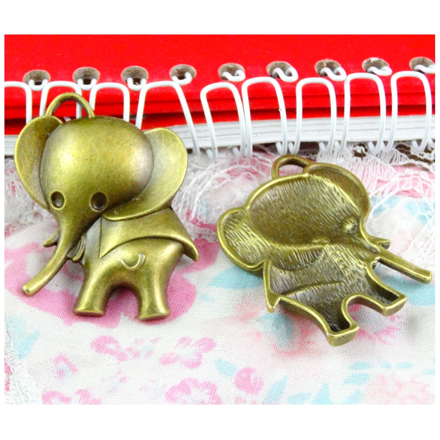 

10pcs 36*42MM Antique Bronze Plated Elephant Charms Pendants DIY Handmade Jewelry Findings