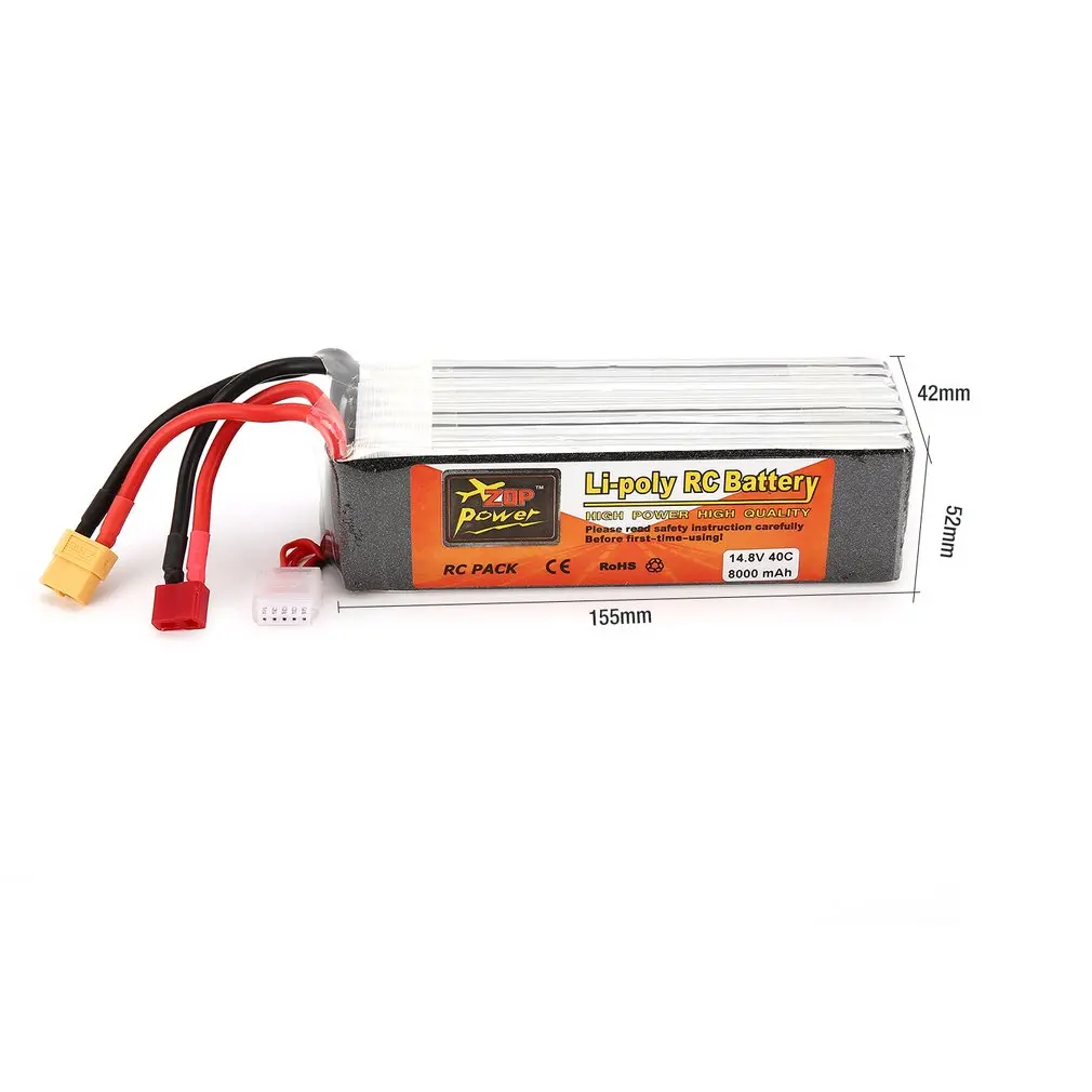 ZOP power 14,8 V 30C 40C 45C 65C 3300mAh 5000mAh 5500mAh 7000mAh 8000mAh 6000mAh 4S 1P Lipo батарея XT60 Разъем для RC модели частей
