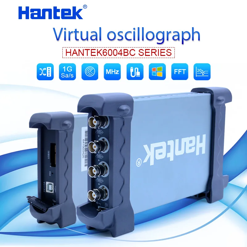 Комплект осциллографа Hantek USB 4 канала 1 Гвыб/с 70 МГц 100 200 250 МГц|Осциллографы| |