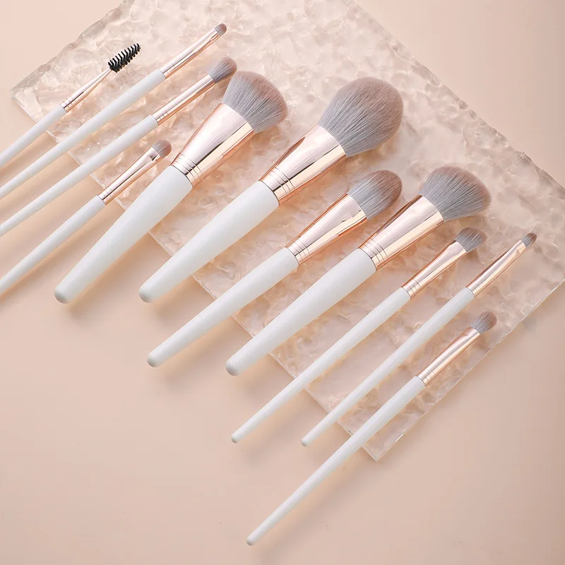 

11 Pieces Of Makeup Brush Makeup Set Wooden Handle Loose Powder Blush Eye Shadow Concealer Beauty Cosmetics Makeup Tool Brushes