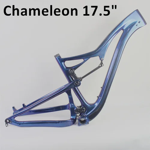 Winowsports карбоновая рама для горного велосипеда 29er xc, полностью подвесная рама 148*12 мм, 29 дюймов, 150 мм - Цвет: 17.5inch Chamemelon