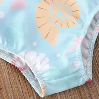 0-36 Months Newborn Baby Kid Girls Swimsuit Bow Ruffles Shell Starfish Print Swimwear For Girls Summer Baby Girl Bathing Suit 6