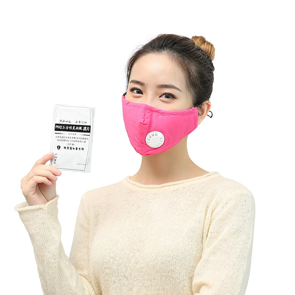 PM2.5 хлопок противопылевая маска пыль дыхания рот маска угольный фильтр лицо, Респиратор маска 5 шт