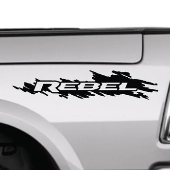 

For 1Pair For Dodge Ram Rebel Splash Grunge Logo Truck Vinyl Decal Graphic Reflective Cast