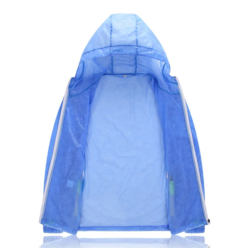 

Korean-style Large Size Ultra-Thin Coat UV-Protection Cardigan Wind Shield Men And Women Hooded Couples Coat Beach Long Sleeve