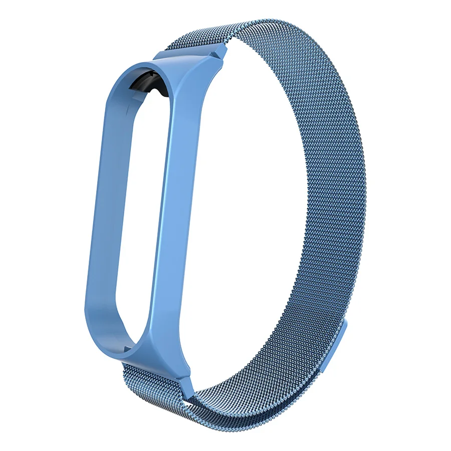 Ремешок для mi Band 4 3 металлический браслет из нержавеющей стали для Xiaomi mi Band 4 3 ремешок для mi band 4 3 магнитная пряжка 10 цветов - Цвет: aa646a7