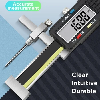 

Digital Measuring Ruler Interchangeable Measuring Point Step Gauge Vernier Gap Meter 0±30mm Stainless Steel Surface