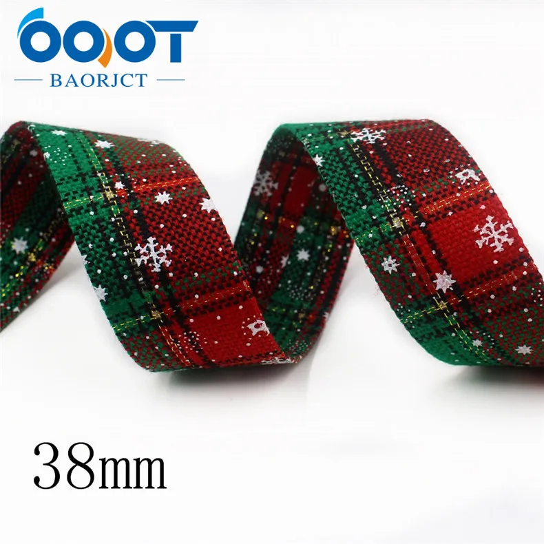 I-19903-2031 OOOT BAORJCT I-19903-2029, 10/25/38 мм 5 ярдов Двусторонняя Рождественская Снежинка ленты, бантом, DIY аксессуары и украшений, устанавливаемых посередине предметов - Цвет: I-19903-2031