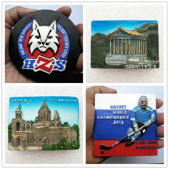 

Fridge Magnet Souvenir Armenia Travel Khor Virap Garni Temple City Landscape Slovenia Ice Hockey Magnets Sticker Country Decor