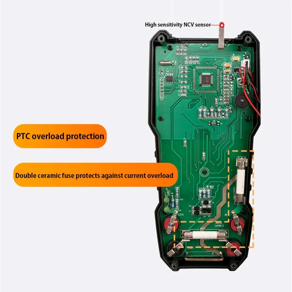 PM18C цифровой мультиметр с истинным RMS AC/DC сопротивление напряжения Емкость Частота Температура бесконтактный Тестер Напряжения