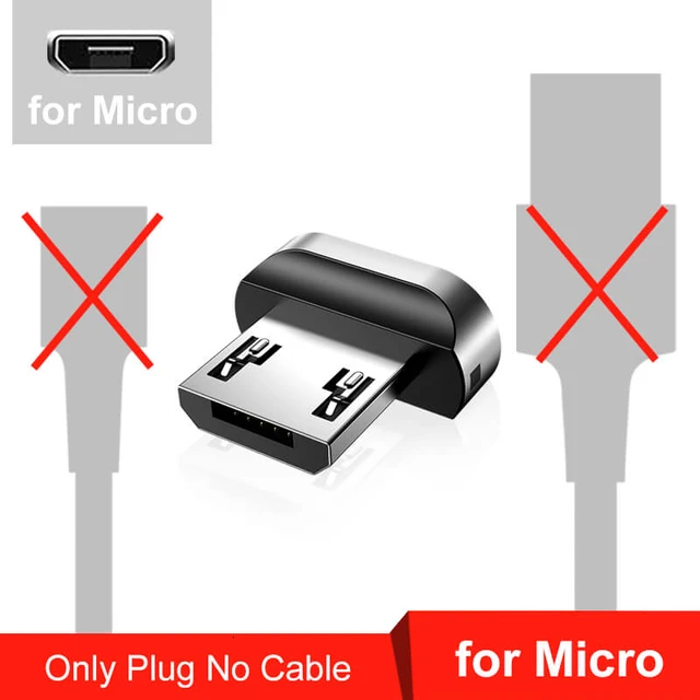 Elough Quick Magnetic Charger 3.0 4.0 Micro USB Cable for iPhone 8 POCO X3 Xiaomi Fast Magnetic Phone Charging Cord Type C Cable Only Micro Plug