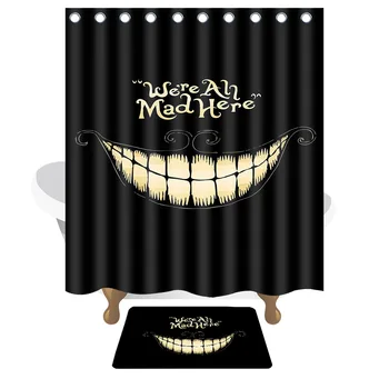 

2020 new thickened polyester creative printing shower curtain 150 * 180cm waterproof and mildew proof partition bathroom curtain