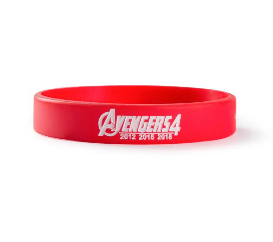. Силиконовые спортивные браслеты и браслеты Marvel Мстители флуоресцентный резиновый фитнес-браслет - Окраска металла: .