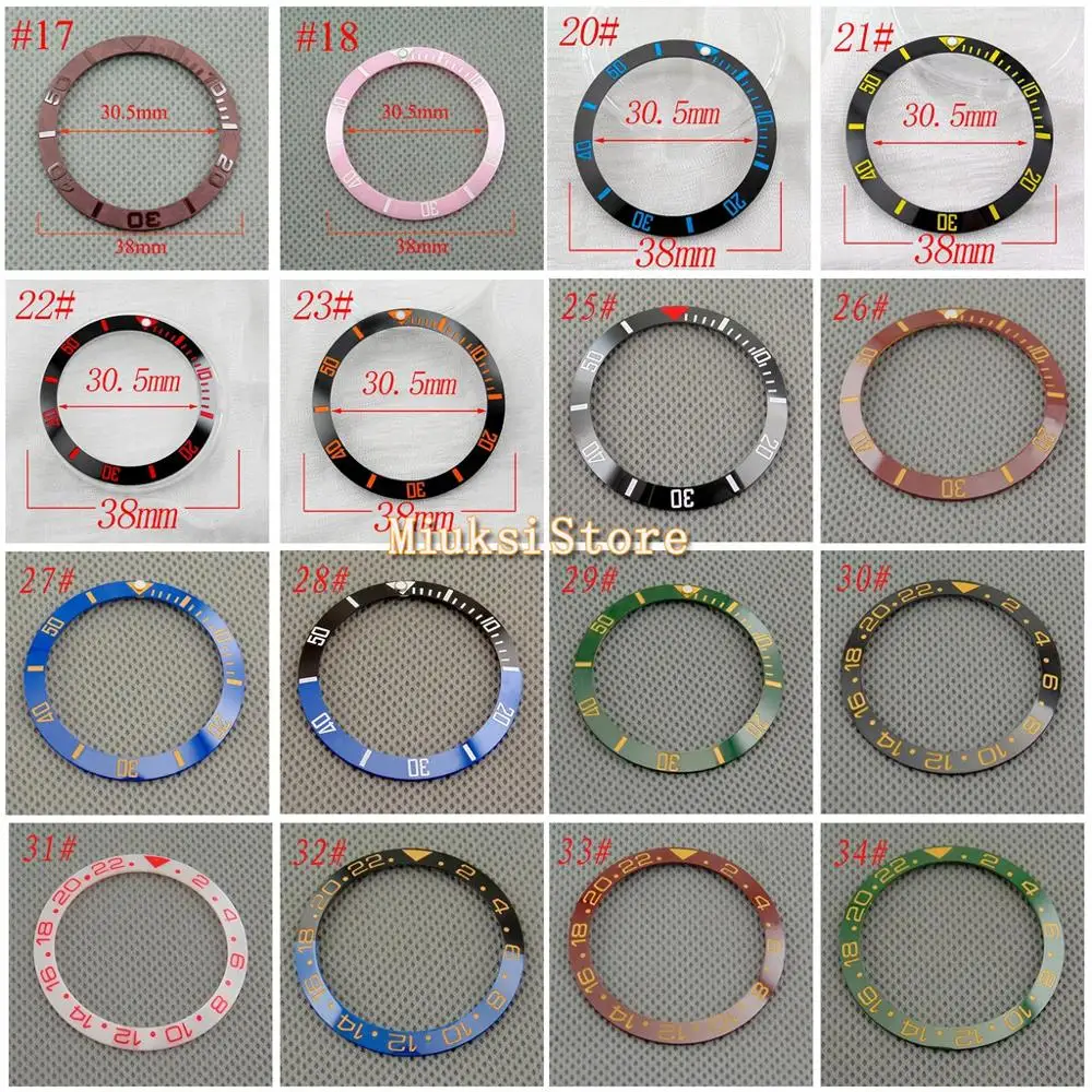 

38mm watch accessories bezel fit GMT automatic 40mm men's watch bezel fit parnis watches