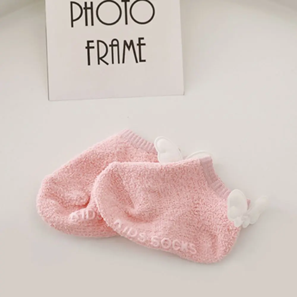 pink 1 пара, Симпатичные детские носки рождественские носки из кораллового флиса осенне-весенние нескользящие носки-тапочки для малышей гетры для малышей - Цвет: pink