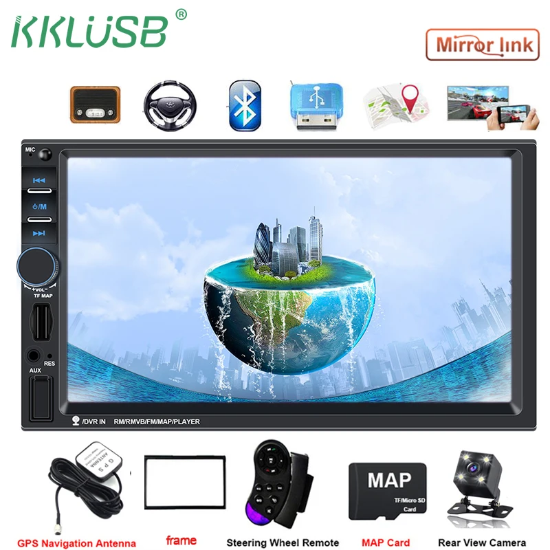 Gps навигация для автомобиля 2 din gps Авторадио bluetooth Радио мультимедийный плеер 2din