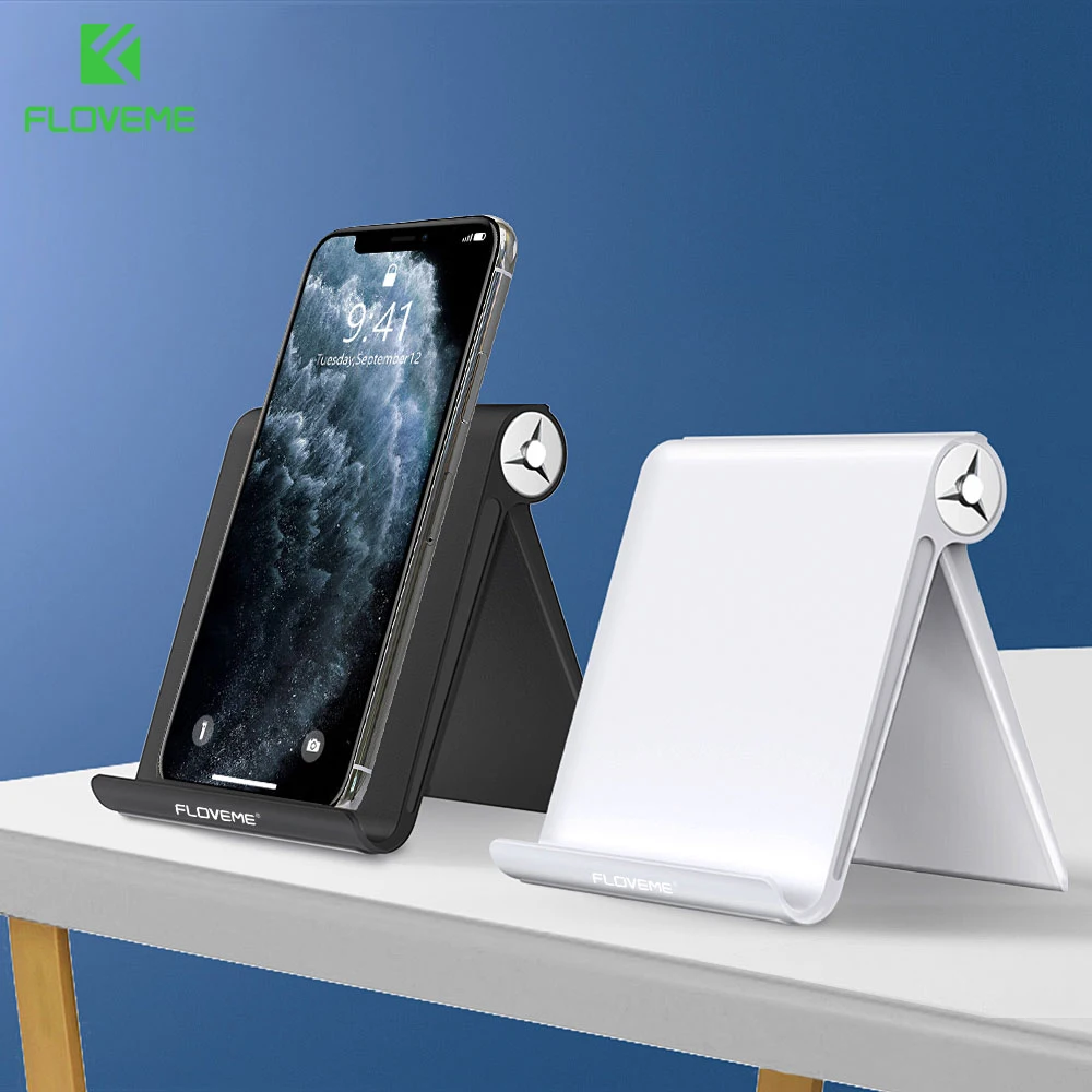 FLOVEME Telefon Halter Stehen Für iPhone 11 Xr 8 7 Samsung S10 Einstellbare Aluminium Desktop Halte