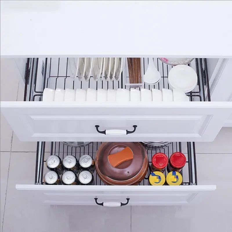 Органайзер Cestas Para Colgar En La Ducha Cucina Armario De Cocina Despensa из нержавеющей стали Cozinha стеллаж для кухонного шкафа корзина