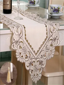 

Lace Table Runner Exquisite Lace Fabric with Rose Vintage Embroidered Perfect for Wedding Boho Party Decor