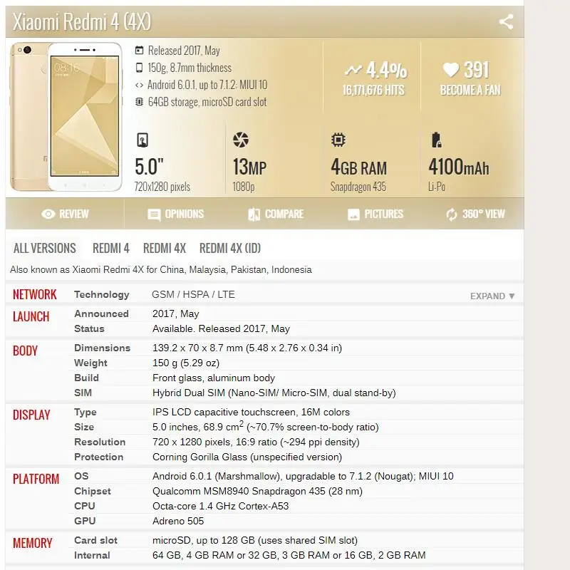 ЖК дисплей с рамкой для Xiaomi Redmi 4X сменный сенсорный экран дигитайзером в сборе