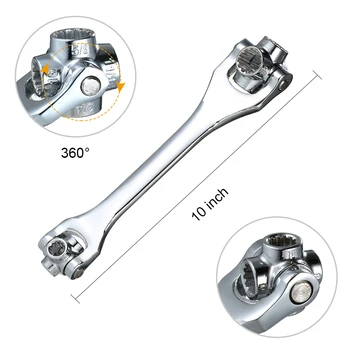 

Multi-Function 52-in-1 Socket Wrench Spanner Works with Spline Bolts Torx Square Damaged Bolts Adjustable Ratchet Wrench