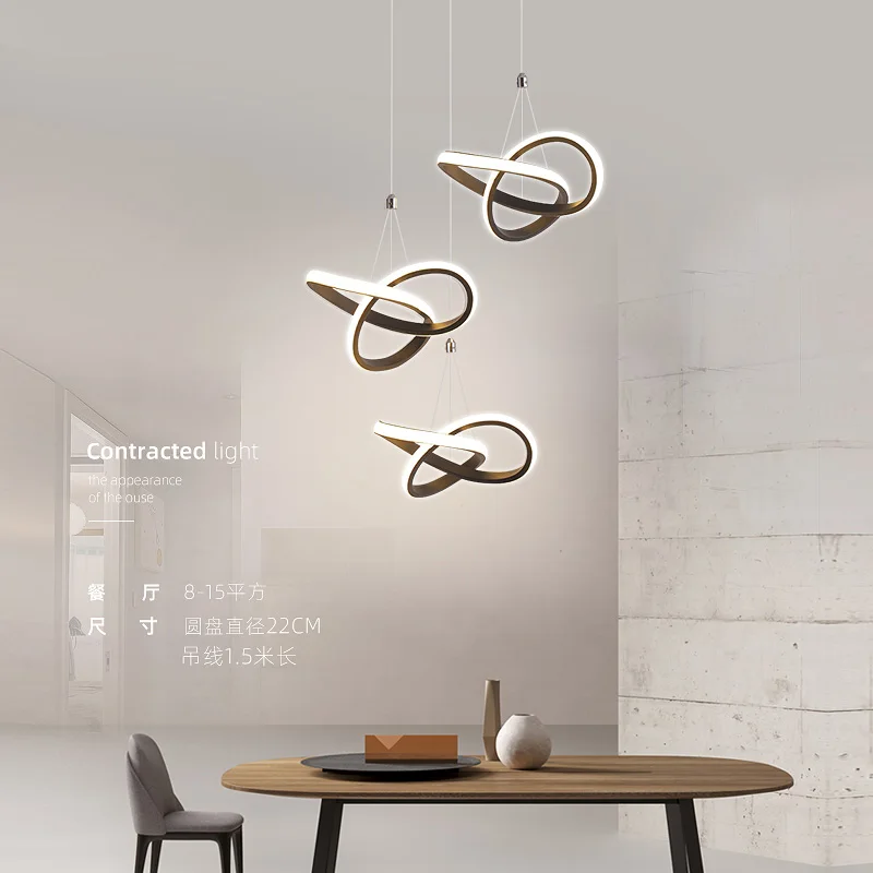 Креативный современный светодиодный светильник для гостиной, лампа для ресторана, барная стойка, черная/белая люстра, регулируемая высота