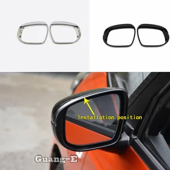

Car Sticker Rear Rearview Side Glass Mirror Trim Frame Rain Shield Sun Visor Shade ABS Parts 2pcs For Honda Fit Jazz 2020 2021