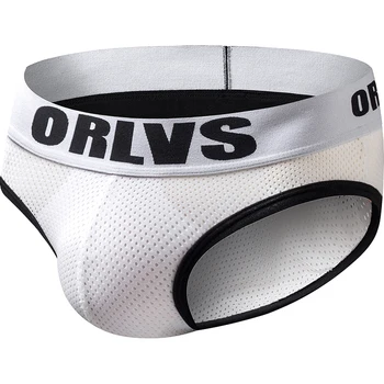 

2020 ORLVS Brand Men Seamless Sexy Soft Elastic Underwear Mesh Breathable Bodycon Triangle Briefs OR134
