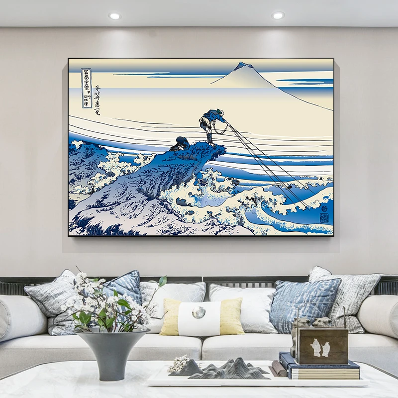 Япония Katsushika Hokusai Great Wave Off Kanagawa картина маслом на холсте плакаты и принты настенные художественные картинки