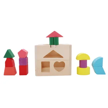 

13 Hole Intelligence Box Geometry Digital House Children Building Block Shape Matching Puzzle Toy For Kids 2-4 Years