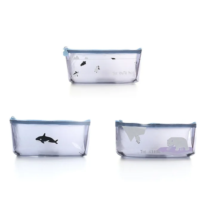1 Pcs Student Waterproof Pencil Case Cosmetic Transparent Pouch Brush Makeup Holder Hi 888