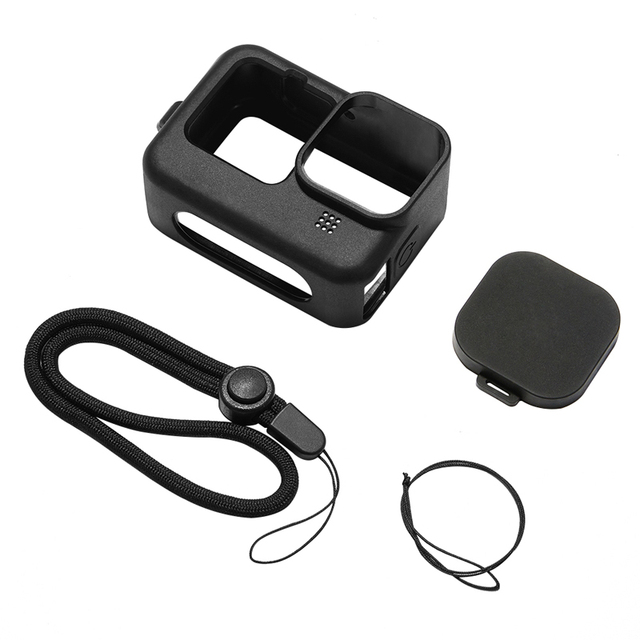 9 Silicone Case Anti-drop Protective Shell Soft Cover Shell With Lens Cover Hand Strap For GoPro Hero 9 Action Camera Acce