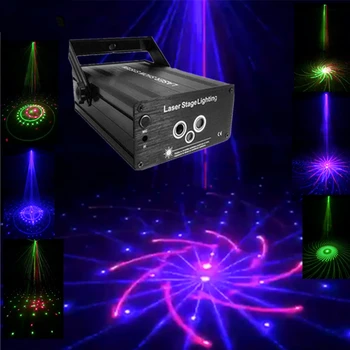 

Niugul With Big Patterns RGB Mini Laser Projector Light DJ Disco Party Music Laser Stage Lighting Effect With Gobo Xmas Lights