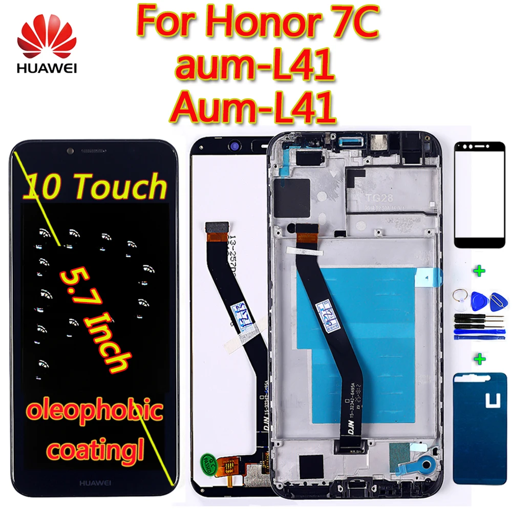 Huawei Honor 7C aum-L41 Aum-L41 ЖК-дисплей 5,7 дюймов сенсорный экран FSDG дигитайзер сборка рамка huawei ATU LX1/L21 ЖК-экран