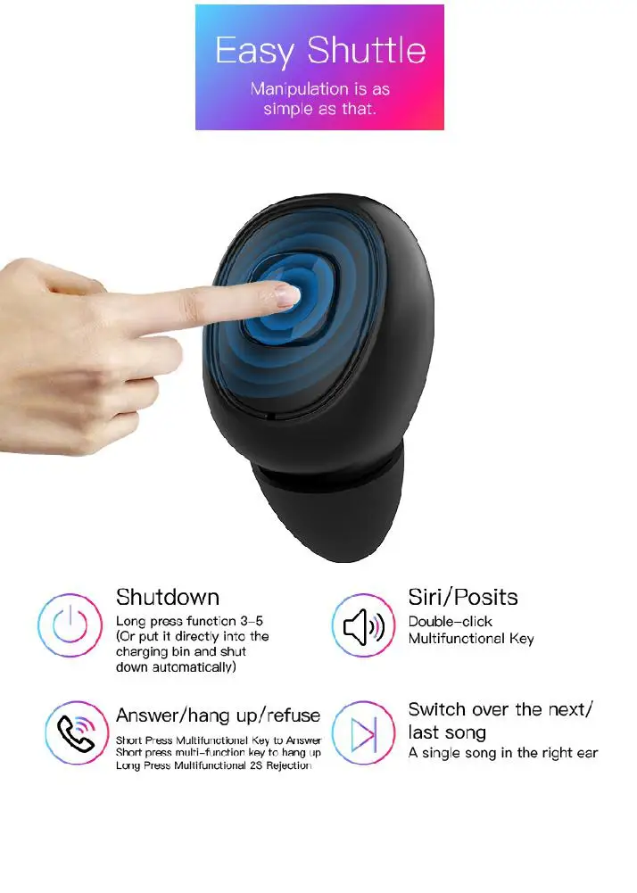 TWISTER. CK Bluetooth наушники 5,0 Mini 8D стерео беспроводные наушники TWS Bluetooth Спортивная гарнитура